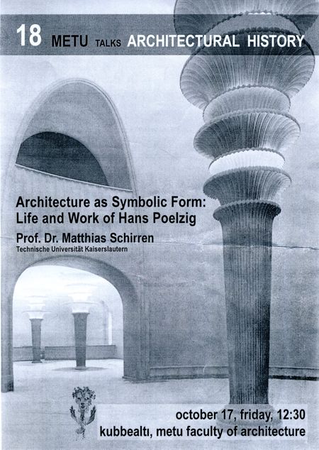 Poelzig, Hans, Vortrag in Ankara